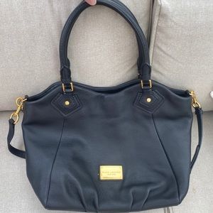 NWT Marc Jacobs black leather tote with crossbody